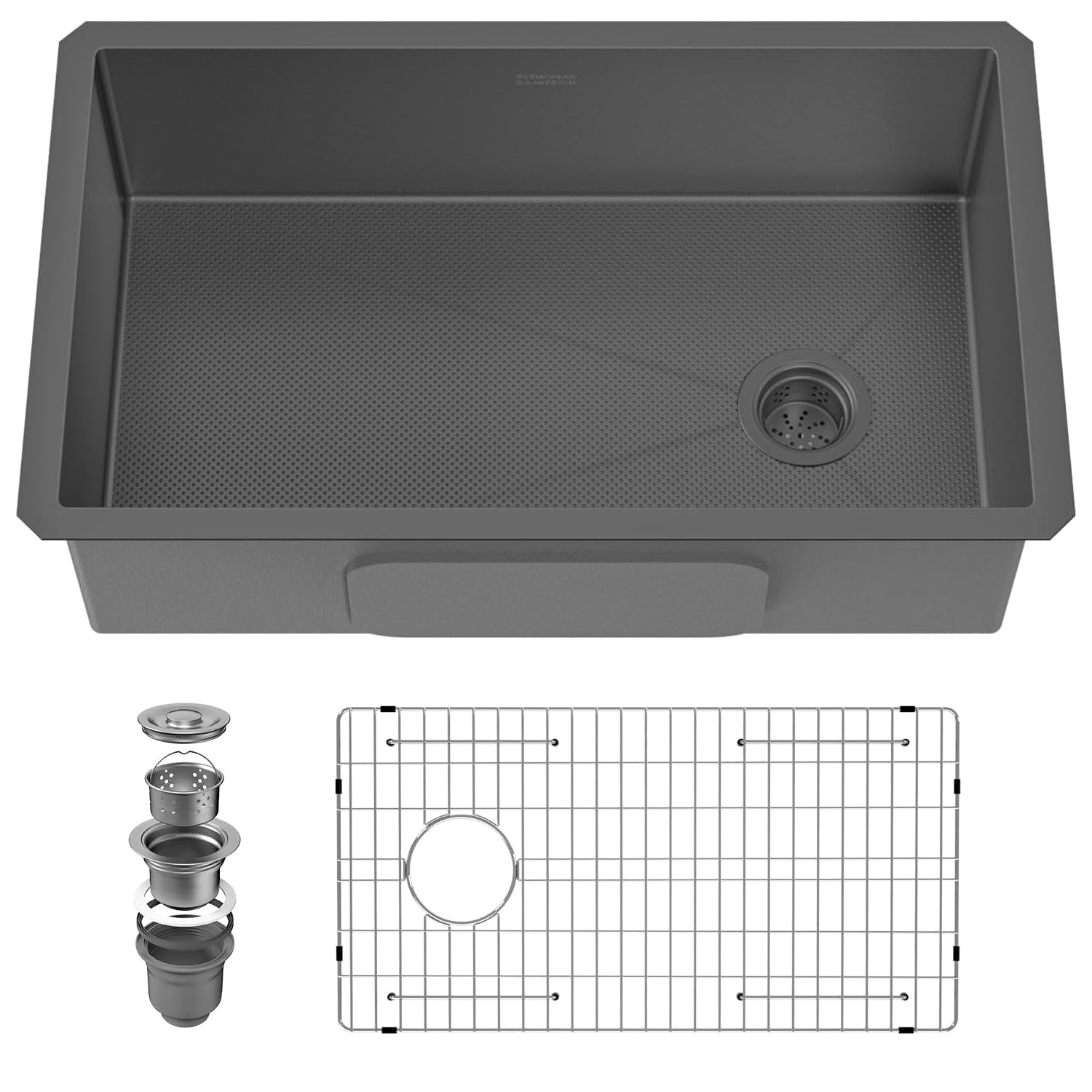 32 Inch Undermount Kitchen Sink, 304 Stainless Steel with Nano Coating, Single Bowl, Modern Design for Workstation, RV, Prep Kitchen & Bar, Drain Assembly Included, 32x19 Inch