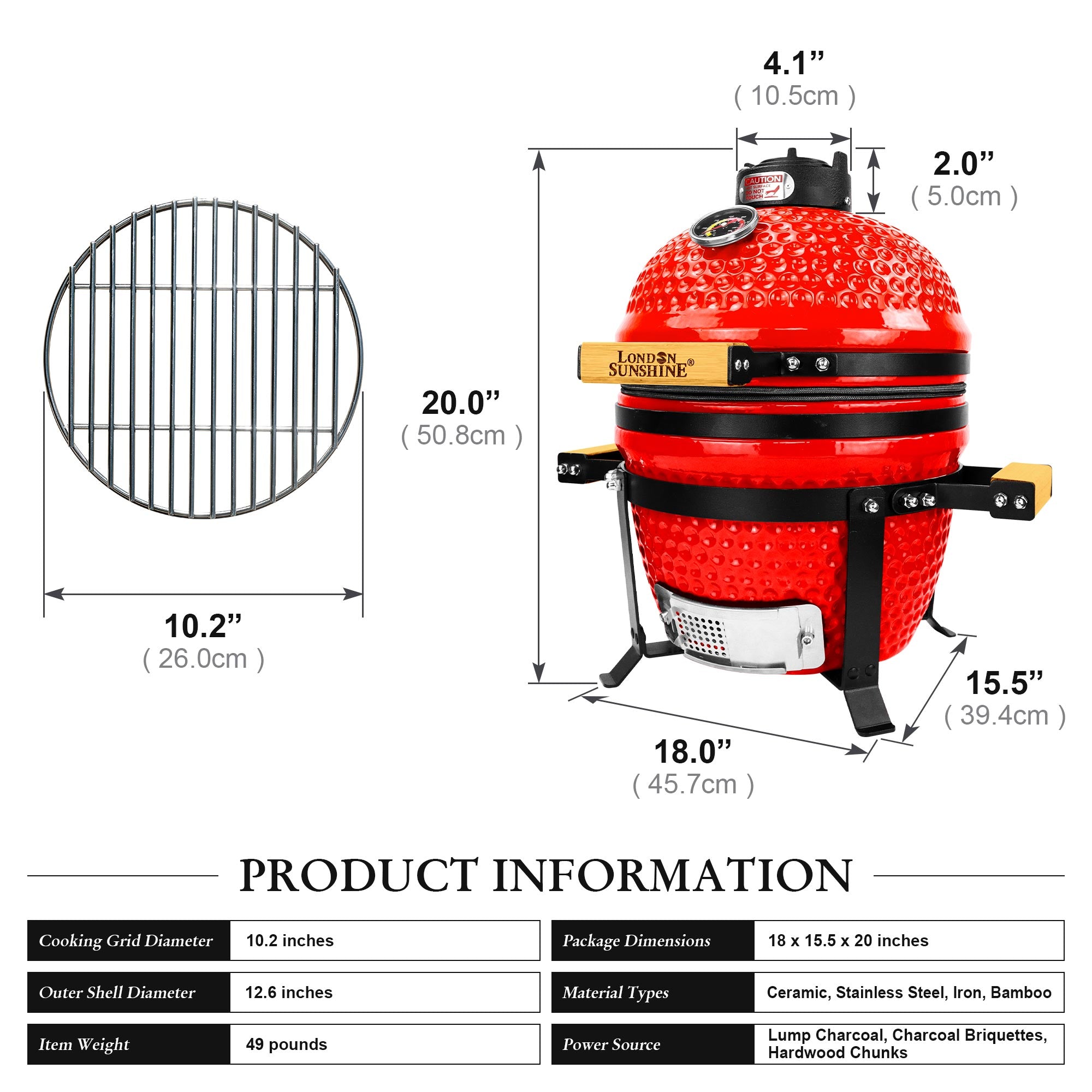 London Sunshine Kamado - The Cadet Series - 13