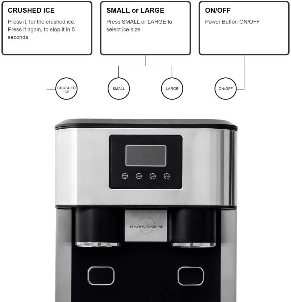 London Sunshine Ice Maker (Refurb)- 40lbs with Crusher 3 Month Warranty