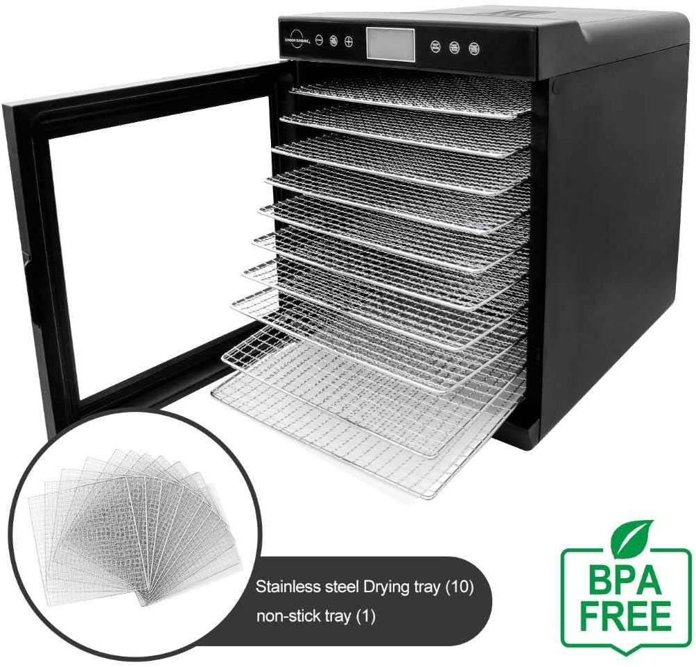 London Sunshine Food Dehydrator -7 Tray /10 Tray Black