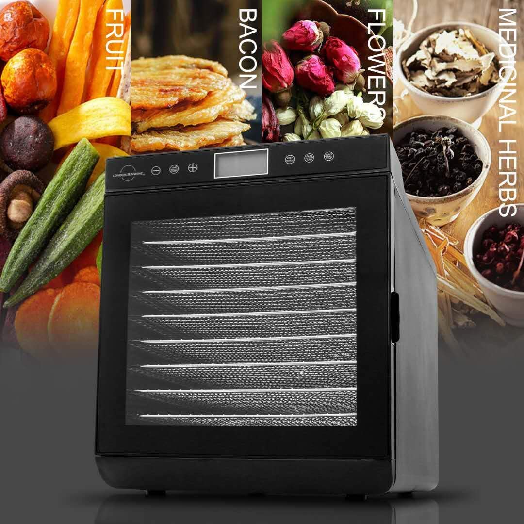 London Sunshine Food Dehydrator -7 Tray /10 Tray Black