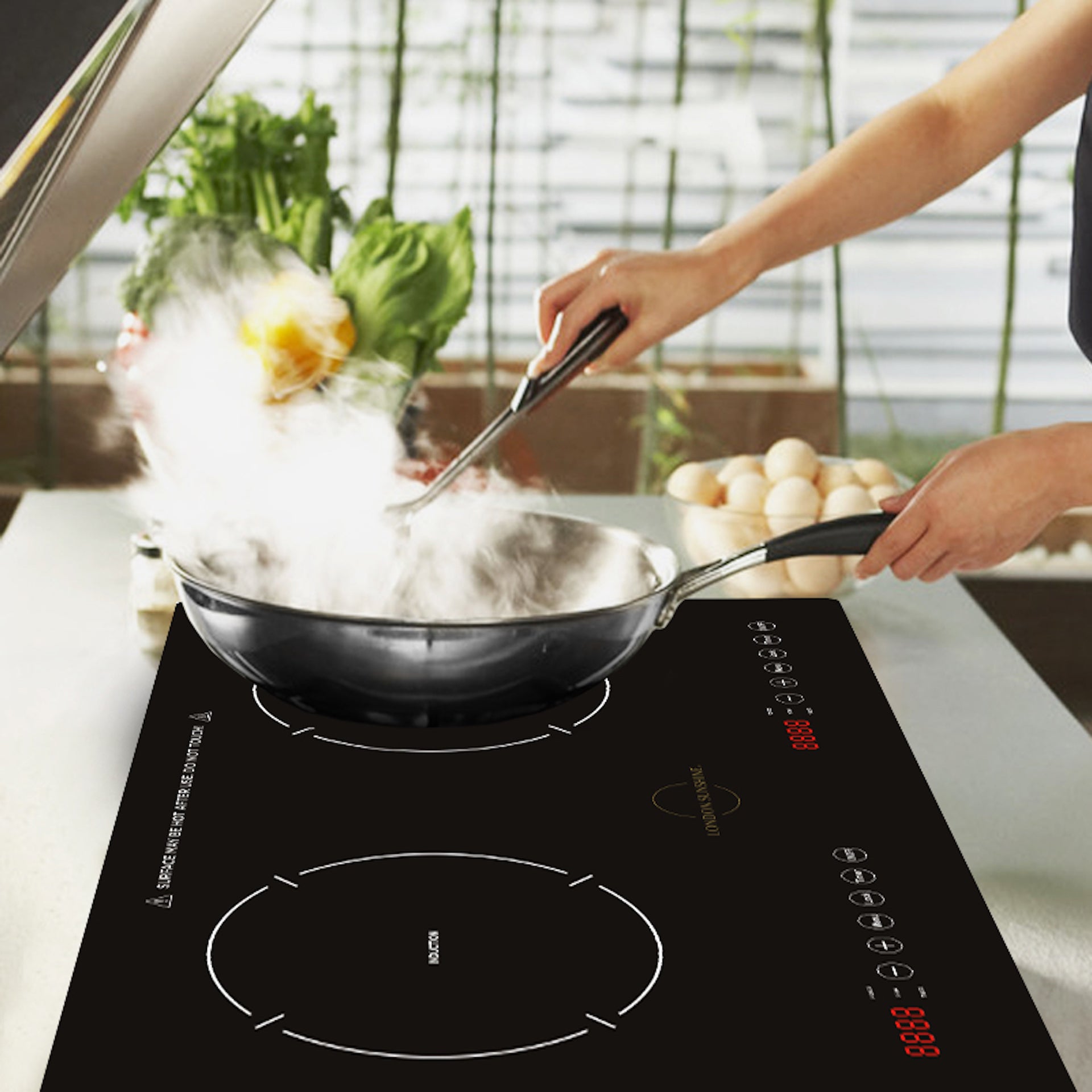 OPEN BOX UNIT-LOOK LIKE NEW -London Sunshine Induction Cooktop - Dual Horizontal Mount