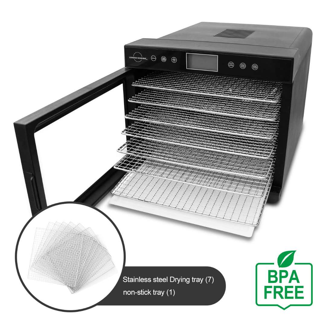 London Sunshine Food Dehydrator -7 Tray /10 Tray Black