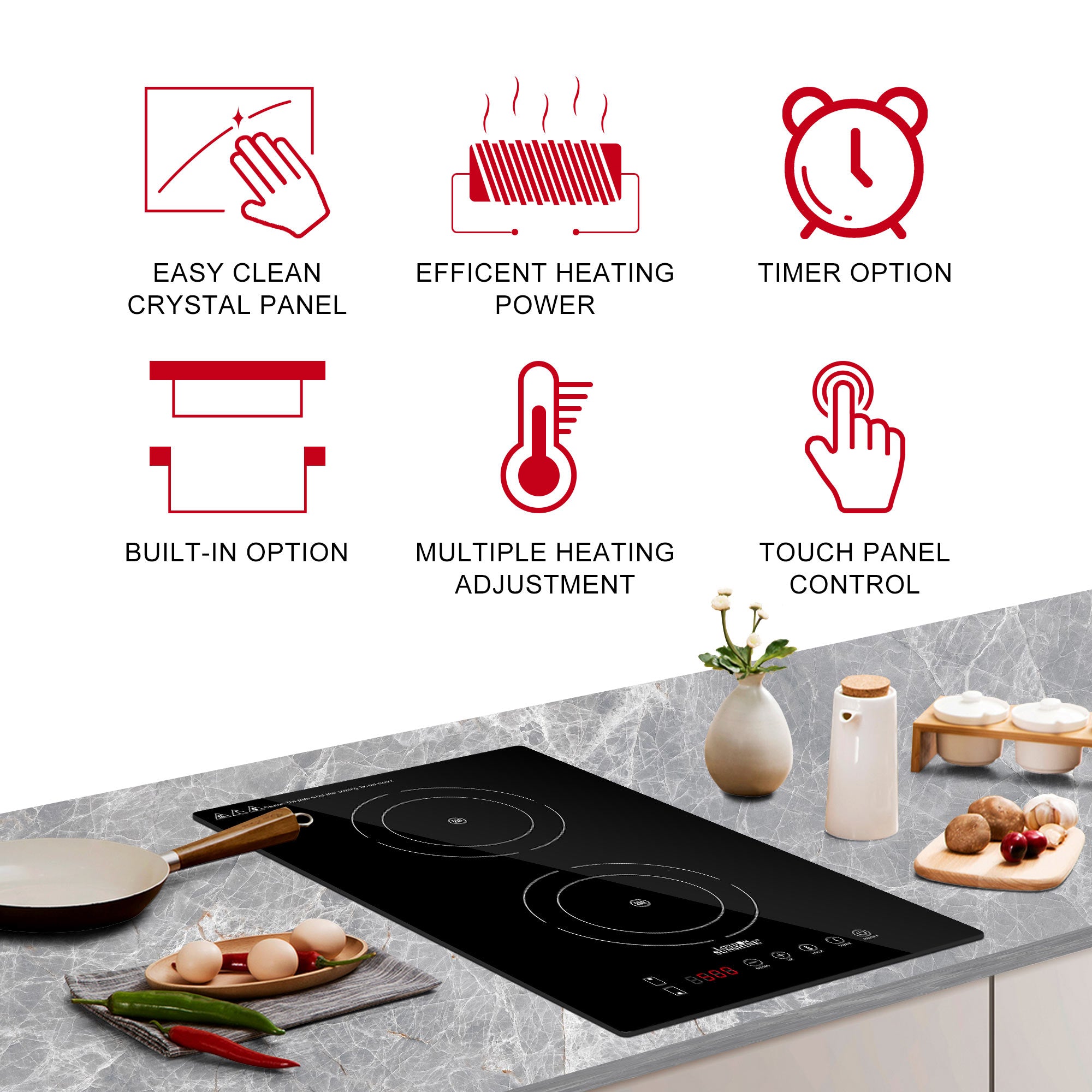 London Sunshine Induction Cooktop - Dual Vertical Mount