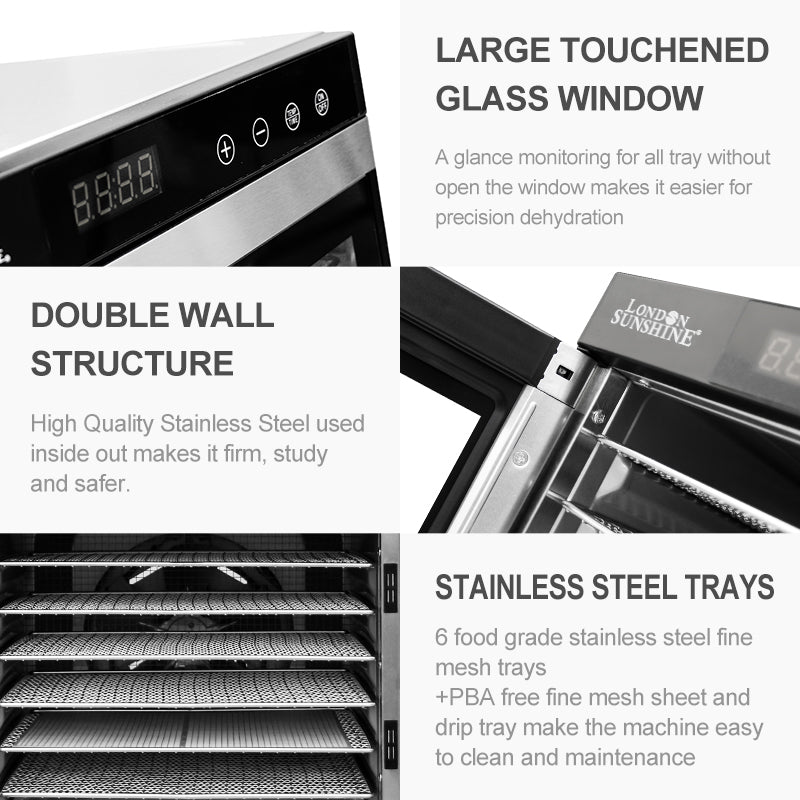 London Sunshine Food Dehydrator - 6 Tray